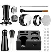 9 Pcs 51mm Espresso Accessories Kit for Coffee WDT Tool Accessories Set with Tamper Square Espres...