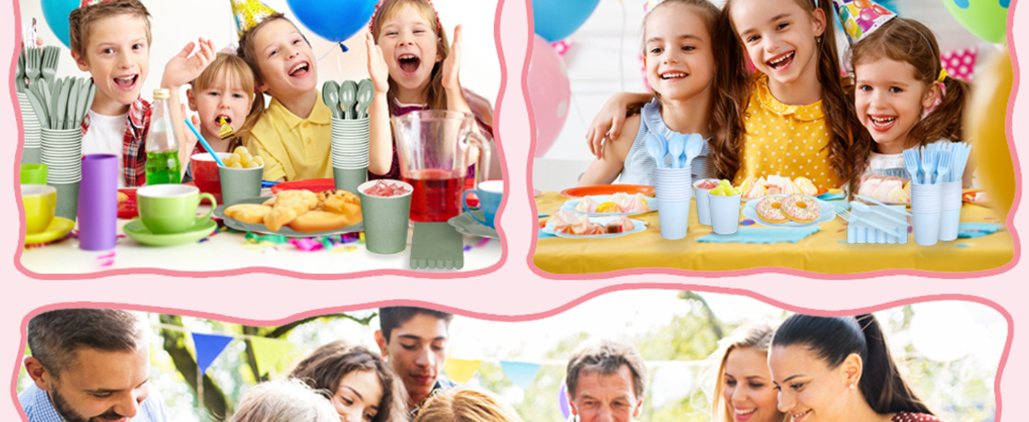plates and napkins party supplies,dessert plates disposable,platos desechables elegantes