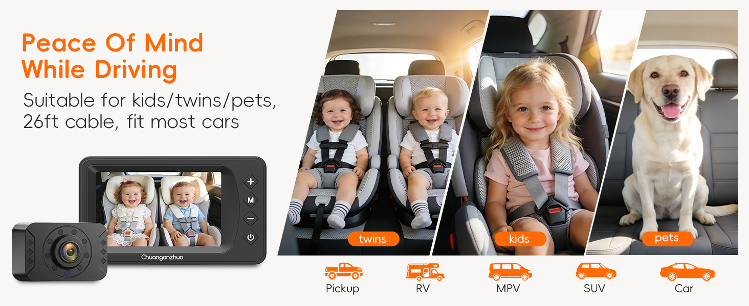 baby car camera usb