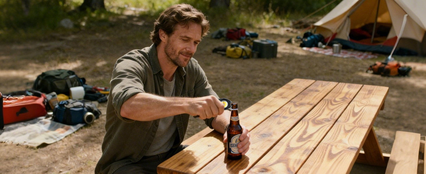 Bottom bottle opener makes it easy to start a fun party.