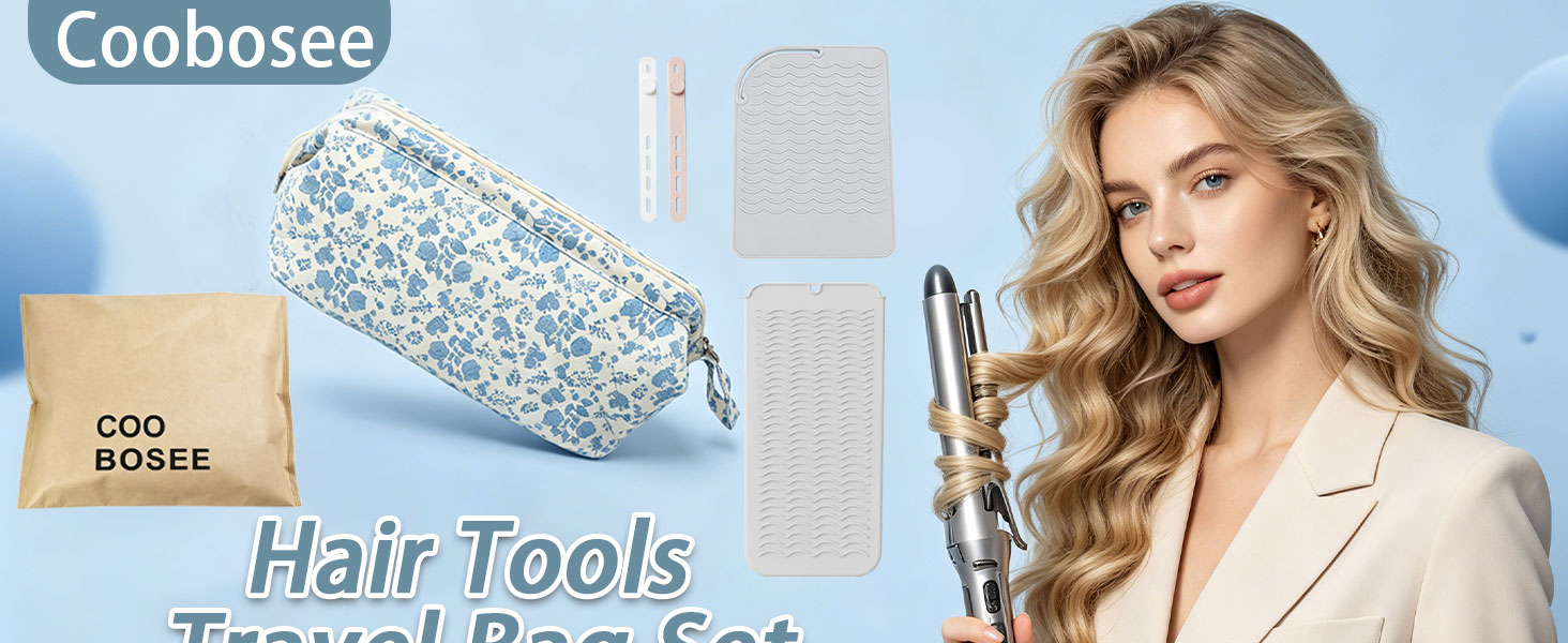 Coobosee Hair Tool Travel Bag Set