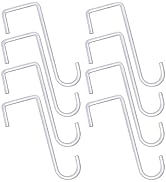 Vinyl Fence Hooks Patio Hooks - 8 Pack 2 x 6 inch, Hangers for Indoor &amp; Outdoor Hanging Lights, P...