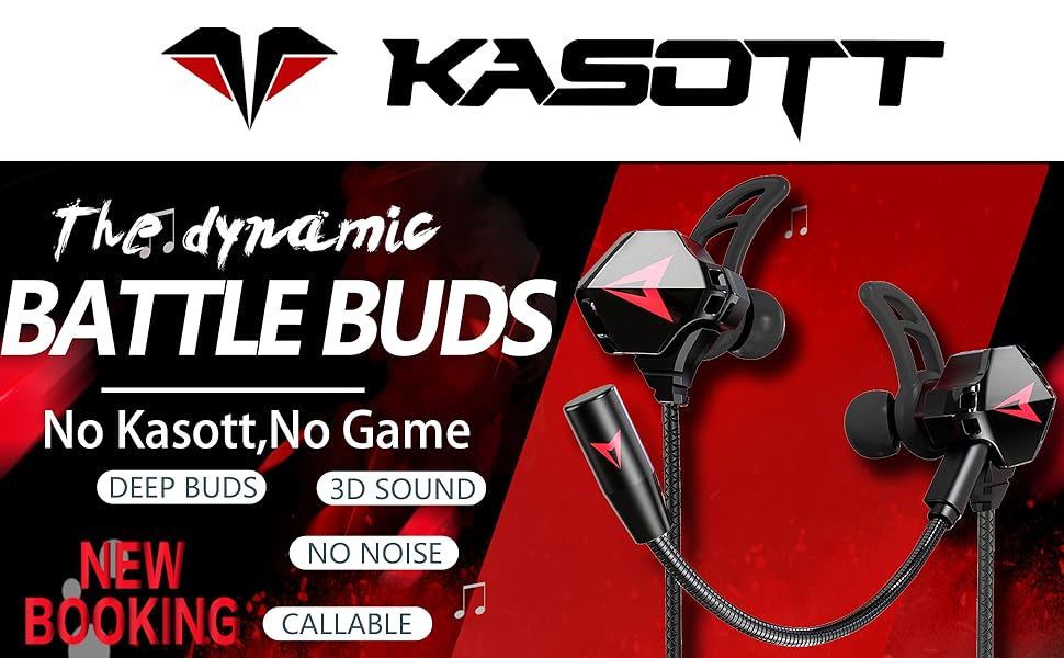 KASOTT Battle Buds Pro in-Ear Gaming Headset