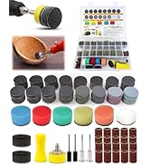 482 PCS 1 Inch Sanding Discs and Drums for Dremel, Wet Dry Sanding Paper Polishing Kit with Sandi...
