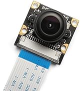 SainSmart Wide Angle Fish-Eye Camera Lenses for Raspberry Pi 3 Model B Pi 2 Model B+ Arduino, RoH...