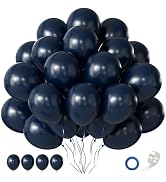 CVPARTYON Navy Blue Balloons, 60 PCS 12 Inch Thickened Latex Balloons for Birthday Party Decorati...