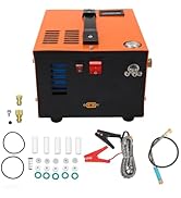 PCP Air Compre DC12v power supply, 4500psi PCP Air Rifle with Pressure Gauge and LED Screen,Air C...