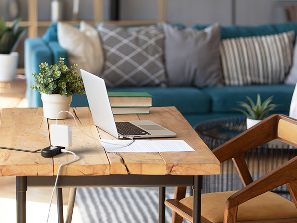 Desk Organizer black extension cord