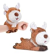 iPlay, iLearn Wrist Pals Plush Deer Toy, Kids Stuffed Animal Slaps Bracelets, Soft Child Animal W...