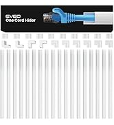 EVEO Cord Hider, 300” Cable Hider, One-Cord Covers for Wires on Wall, Cable Raceway Cord Hider Wa...