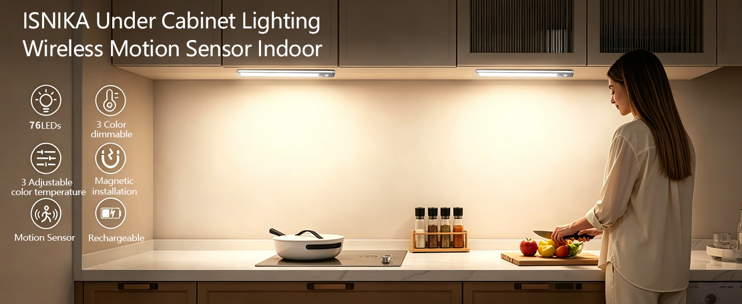 Under Cabinet Lighting Wireless Motion Sensor Indoor