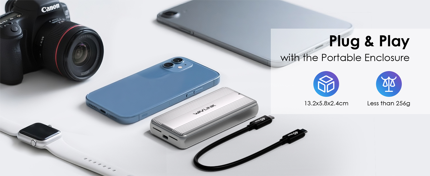 WAVLINK 40Gbps M.2 NVMe SSD Enclosure