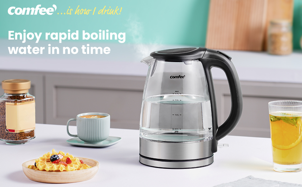 Glass Electric Tea Kettle Hot Water Boiler