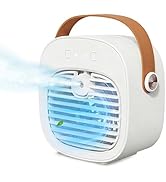 Portable Air Conditioners, 6000mAh Rechargeable Mini Air Conditioner, 3 Speeds Portable AC Unit, ...