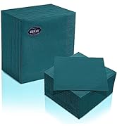 Ocean Teal Lunch Napkins, 3-Ply Disposable Paper Napkins-Bar, Cocktail, Weddings, Birthday, EU Ma...