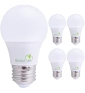 Bioluz LED 60W Type A Medium Base Bulbs Soft White 3000K A15 Dimmable 8 Watts=60 Watts 4-Pack