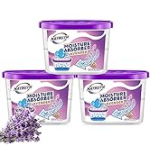 NATRUTH 3-Pack Moisture Absorbers With Lavender Scent,Portable Closet Dehumidifier, Odor Eliminat...