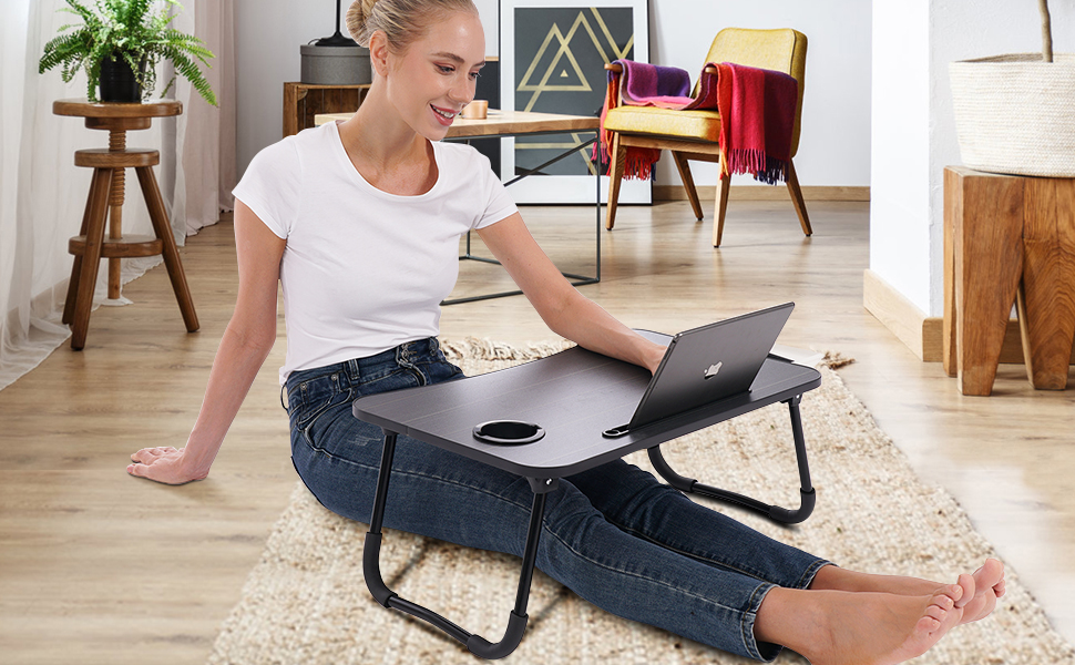laptop desk on the floor