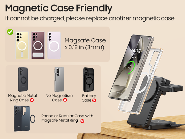 mag safe charger stand for samsung devices