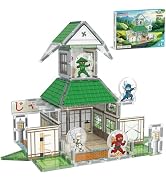 PicassoTiles Magnetic Tile Ninja Dojo Theme Set Two Sided Printed Designs Interior Exterior 3D Ma...