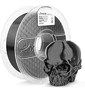 AMOLEN Silk PLA 3D Printer Filament, Shiny Silk Black PLA Filament 1.75mm, 3D Printing PLA Filame...