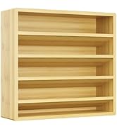 Orimade 4 Tier Spice Rack Organizer for Cabinet, Freestanding Bamboo Seasoning Rack for Counterto...