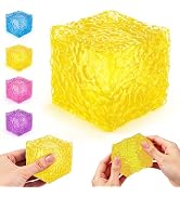 Ice Cube Squishy,Stress Relief Cube, Frosted Honeycomb Ice Cube Squishy Toy, 2.05 ind Super Soft ...