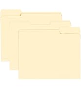 File Folder, RAZCC 150 Pack 1/3 Cut Tab File Folders Letter Size, Manila Folders, Folders with Ta...