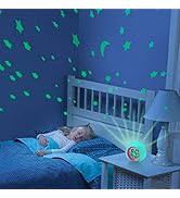 Tarklanda Kids Alarm Clock,Moon Stars Projector Alarm Clock,7 Color Changing Night Light,Snooze T...