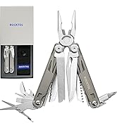 ROCKTOL Multitool,19-in-1 Multitool Pliers with Titanium-plated Handle, Safety Locking, Lightweig...
