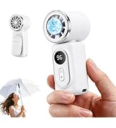 Sovrelon Portable Clip-On Mini Fan with Ice Cooler, Personal Handheld Turbo Mini Fan 3000mAh Rech...