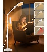 Finezeal Light Therapy Floor Lamp - 11000 Lux Full Spectrum Sun Lamp, 9 Color Temperature &amp; 670nm...