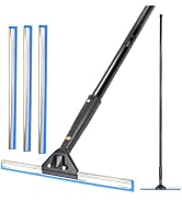 EHDIS 14-Inch Window Squeegee with Long Handle for Floor and Glass Cleaning | 18''-59''Extendable...