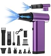 3 in 1 Compressed Air Duster, 180000RPM Electric Vacuum Cleaner, Aluminum Brushless Motor Dust Ai...
