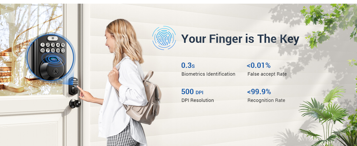 keyless entry door lock with handle 