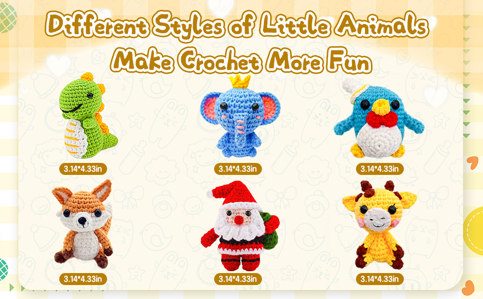 6 Pack Christmas Crochet Kit for Beginners Adults &amp;amp; Kids