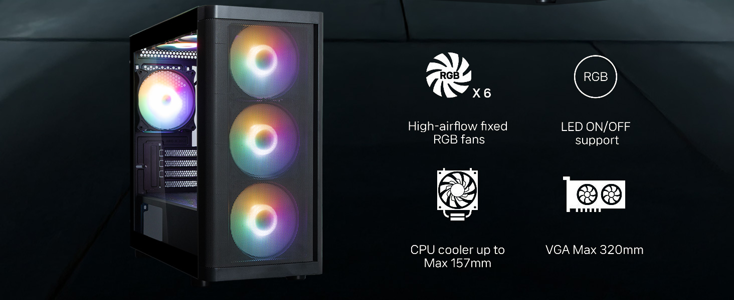 Zalman M4 SE Black M-ATX RGB PC Case