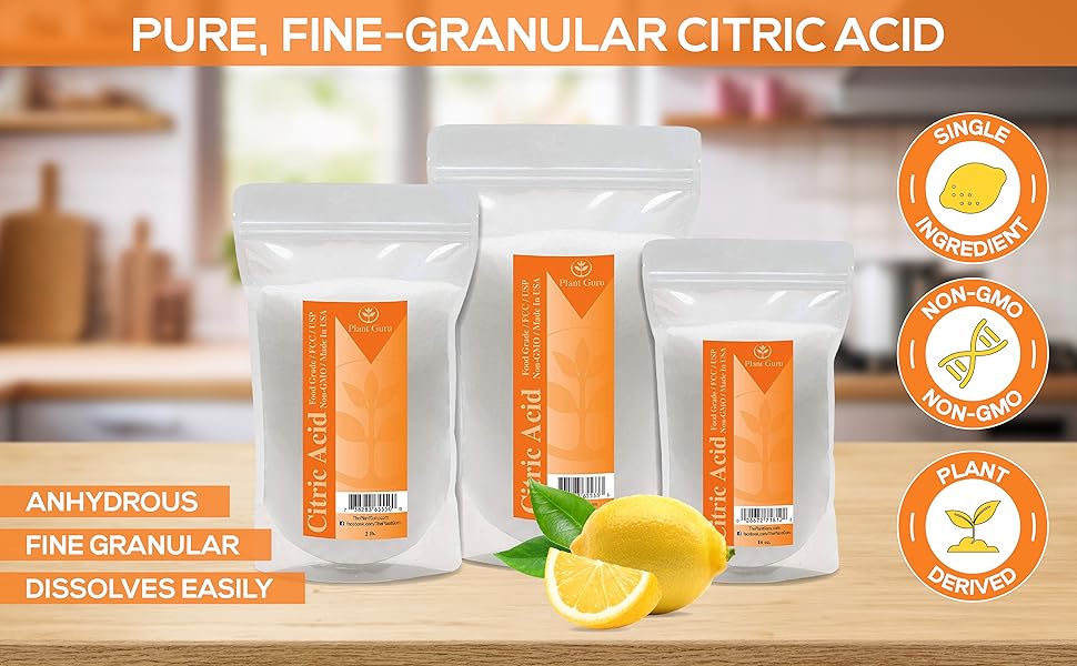 Pure, Fine- Granular Citric Acid