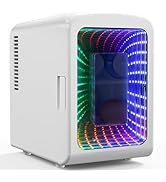 Antarctic Star Mini Compact Refrigerator with Gaming Light, 4L Capacity/6 Cans Portable Mini Frid...
