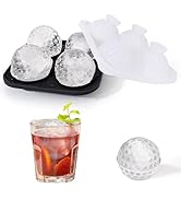 XANGNIER Golf Ball Ice Cube Maker Molds,Funny Golf Gifts for Men Lovers,2.5" Large Sphere Round I...