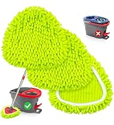 TidyBliss Mop Heads Replacements 3 Pack Compatible with O-cedaar Easy Wring 1-Tank System, Reusab...