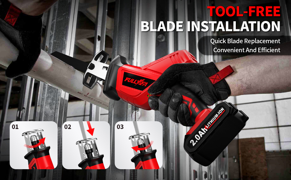 reciprocating saw cordless with/ 2 batteries