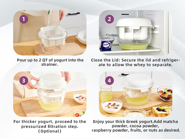 greek-yogurt strainer with lid