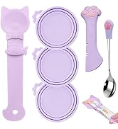 IVIA PET 6 PCS Pet Feeding Set | 1 Cat Treat Spoon Squeeze for Cat Strip, 1 Opener Spatula &amp; Stai...