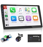 Haudio Android 13 Car Stereo Radio, 10.1 Inch IPS Touchscreen Double Din Head Unit with 4G+64G, W...