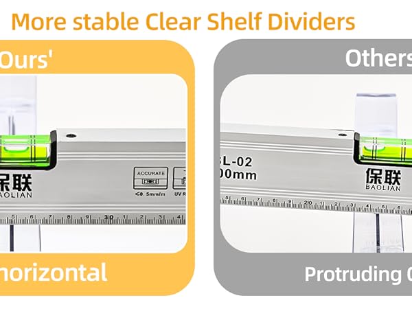 More stable Clear Shelf Dividers