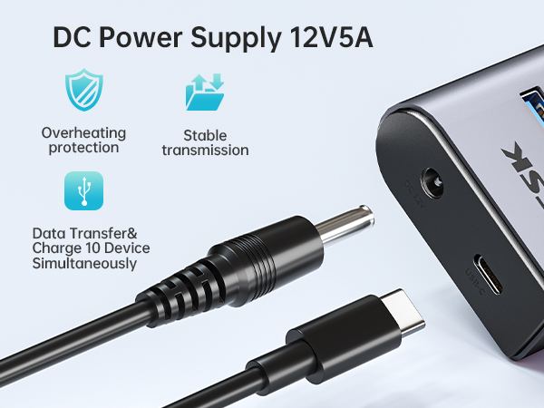 usb hub 12V5A dc adapter