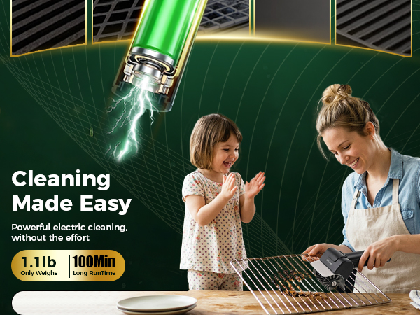 cordless electric grill brush with adjustable angle
