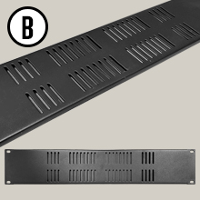 AxcessAbles RKVENTED2U Universal 2U Blank Vented Panel Spacer for 19" Rack Cabinet