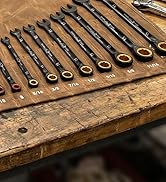 ironcube Ratcheting Wrench Set 16 Piece - Metric and Standard - Black Combination Ratchet Wrenche...